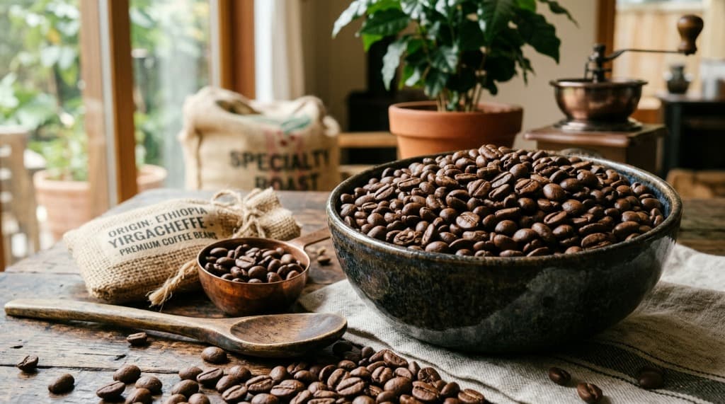 Granos de café premium