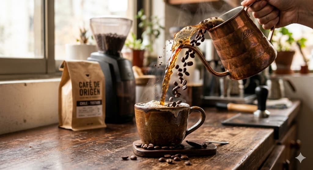 Preparación de café premium